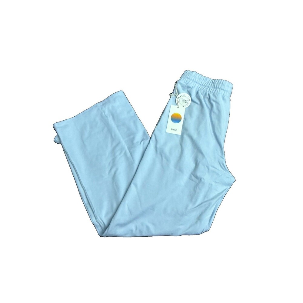 Vuori Women’s Halo Essential Wideleg Pant Soft Sky Blue Sz Medium Dreamknit New